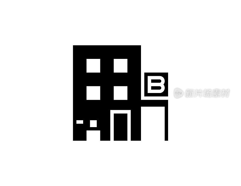 Bank building vector icon. Isolated bank, finance office building flat symbol